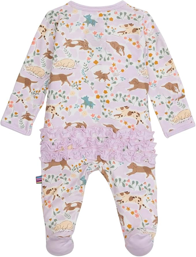 Magnetic Me Girls Modal Magnetic Baby Footie Pajamas | Silky Soft Modal Fabric | Baby Sleepers Available Sizes PRE - 24M
