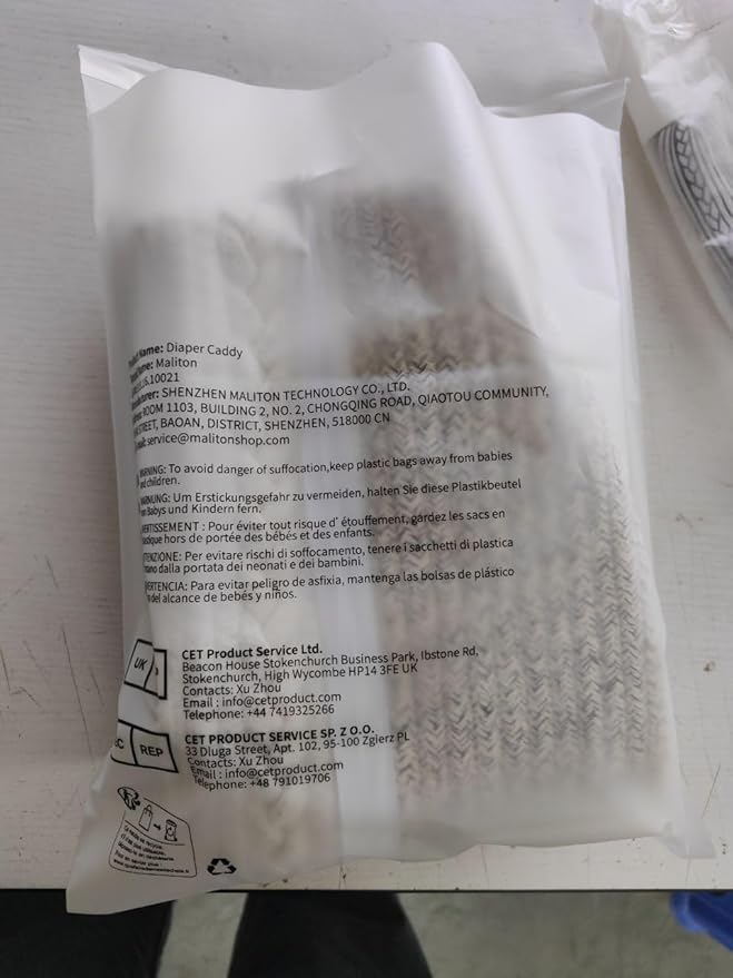 Maliton Extra Large Baby Diaper Caddy Organizer, Cotton Rope Nursery Basket, Portable Diaper Organizer for changing table, Car, Diaper Storage Organizer for Baby Stuff, Baby Shower Gifts for Newborn