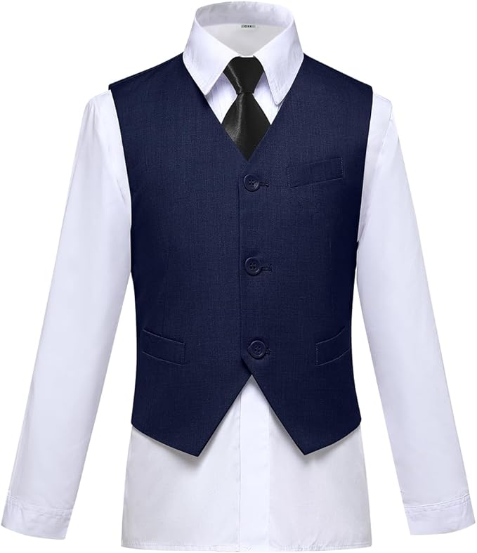Visaccy Boys Suits Slim Fit Dress Clothes Ring Bearer Outfit