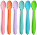 ME.FAN Silicone Baby Spoons - 6 Pack Feeding Spoons for First Stage Baby & Infant, Toddlers, Bright Color