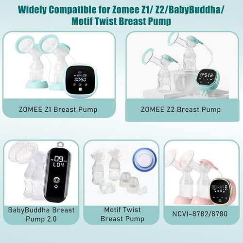 6pcs Duckbill Valves Compatible with Zomee Z1/Z2/BabyBuddha/NCVI 8782/8780/Motif Twist Breast Pump Replacement Pump Accessories