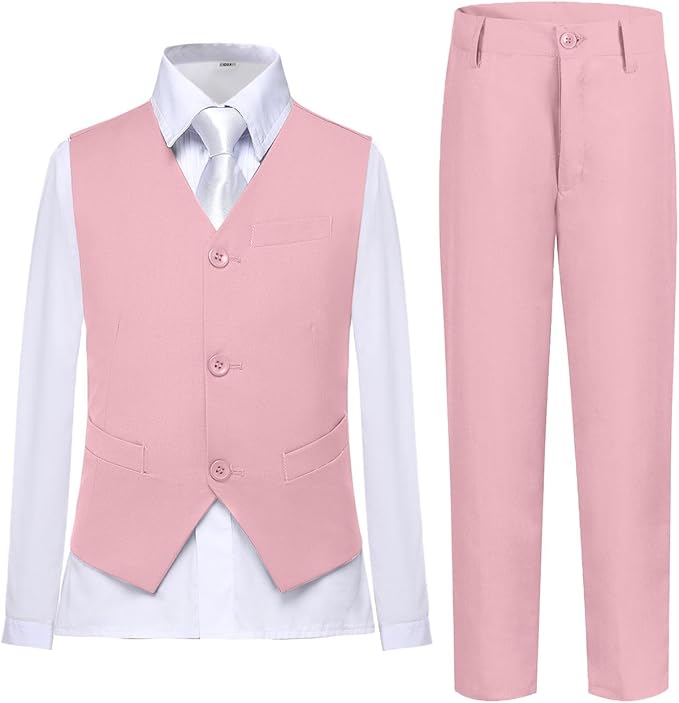 Boys Vest Set Formal Dress Suits Wedding Outfit Dresswear