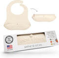 Moss and Fawn Gather & Roll Bib - Washable Waterproof Silicone Baby Feeding Bib - BPA, Lead, & PVC-Free