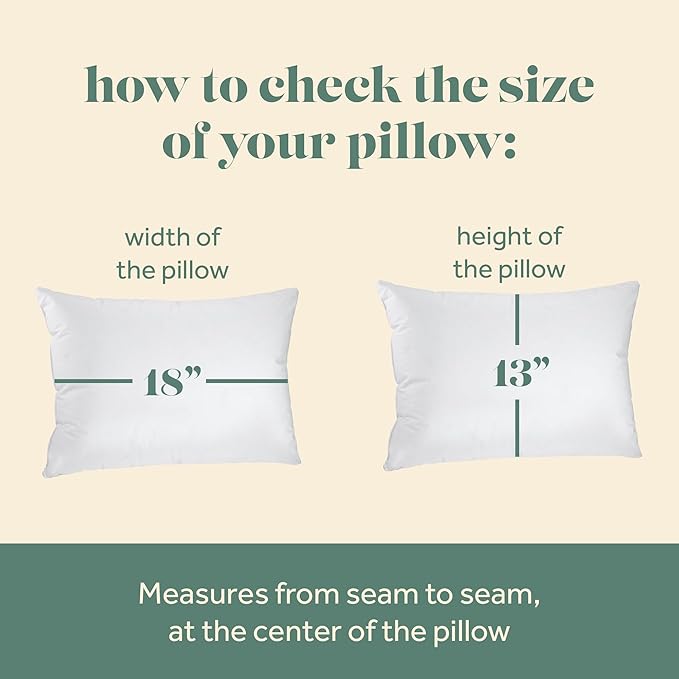 ComfyDown Toddler Pillow, 800 Fill Power Goose Down Fill, 300 Thread Count 100% Cotton Cover - Made in USA 18 Months to 6 Years (13x18)