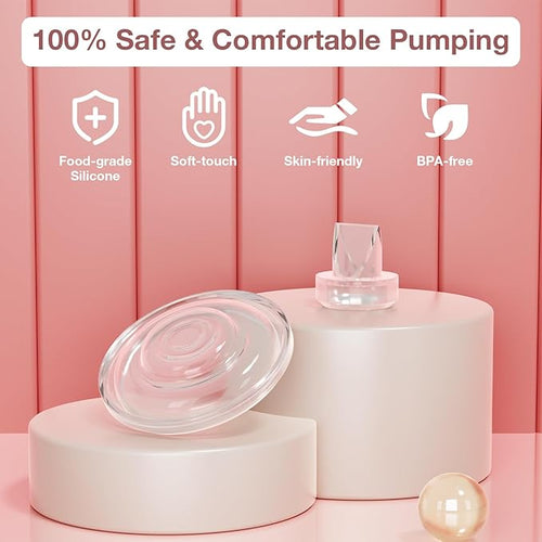6PCS Breast Pump Replacement Parts Compatible with S9 Pro / S12 Pro / S9 / S12 Wearable Breastpump, momcozy Electric Breast Pumps Replacement Accessories, Breastfeeding Essentials Kit for New Moms