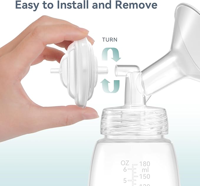 18 mm Flange Set Compatible with Spectra/Motif Luna Wide-Mouth Bottles, Breast Pump Parts Includes Breast Shield Tubing Valve Backflow Protector, Not Original Spectra Accessories