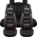 Car Seat Covers for Volvo Car s60 2001-2025 | 5-Seats Seat Covers, Waterproof Seat Protectors, Automotive Seat Covers (Full Set with Pillow,Black&Red Line)