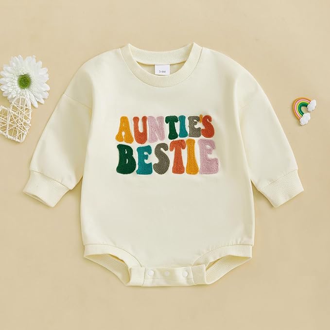 VISGOGO Newborn Infant Baby Boy Girls Oversized Romper Little Dude Sweater Onesie Coming Home Outfit Neutral Clothes
