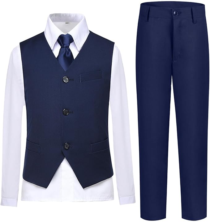 Boys Vest Set Formal Dress Suits Wedding Outfit Dresswear