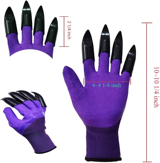 DCCPAA Garden Gloves with Claws,Claw Gardening Gloves for Digging,Planting, Weeding, Seeding-Waterproof for Men and Women