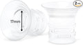 2pcs 17mm Flange Insert Compatible with eufy S1 Pro/S1/E10/E20, Fit for Momcozy M9/M6/M5/S12 pro Breast Pump, Replace for Spectra/Medela/MomMed/eufy/Lansinoh/Elvie with 24mm Flange/Shield