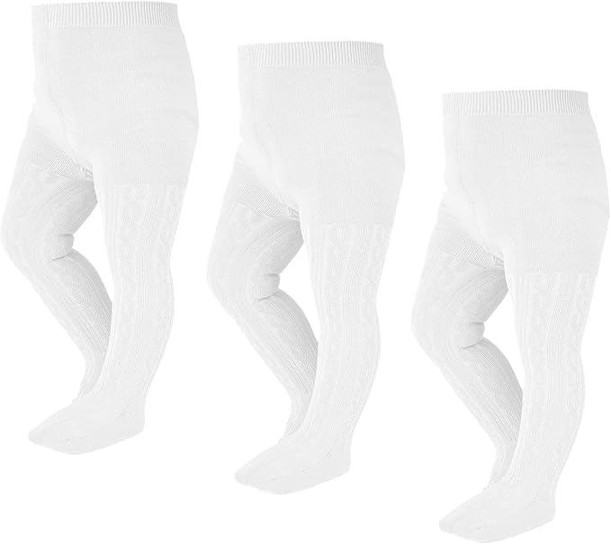 EPEIUS Baby Girl Tights Thick Cable Knit Leggings Stockings Cotton Pantyhose for Newborn Infant Toddler 3/4/5/6 Pack