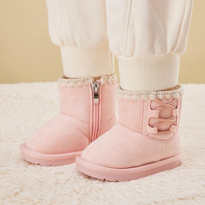 BMCiTYBM Girls Boys Snow Boots Warm Winter Fur Lined Baby Shoes (Infant/Toddler/Little Kid)
