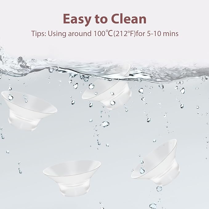 15mm Flange Inserts Compatible with Momcozy M5/M9/S12 Pro/V1 Pro Wearable Breast Pump, Softer Silicone Flange Insert Kit for 24mm Shield of Most Pumps, Same as Original Mom Cozy Replacement Pump Parts