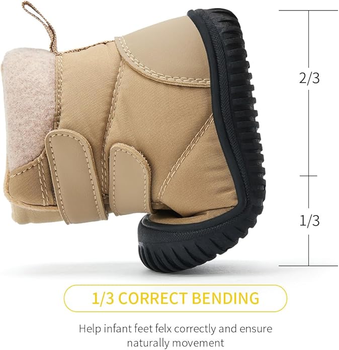 BMCiTYBM Toddler Baby Winter Snow Boots Boy Girl Faux Fur Warm Non Slip First Walking Infant Shoes