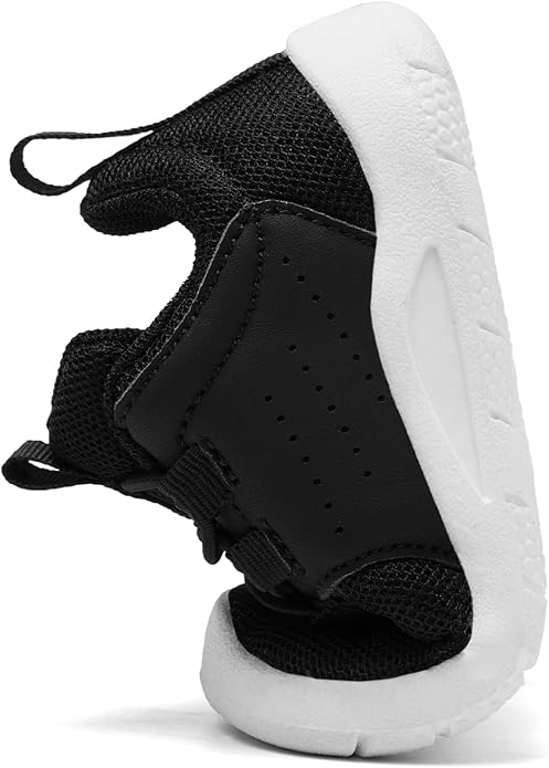 MORENDL Toddler Slip On Sneakers Baby Walking Shoes Non-Slip Breathable Unisex Pink Mesh Lace-Up Athletic Sneakers Infant Running Shoes