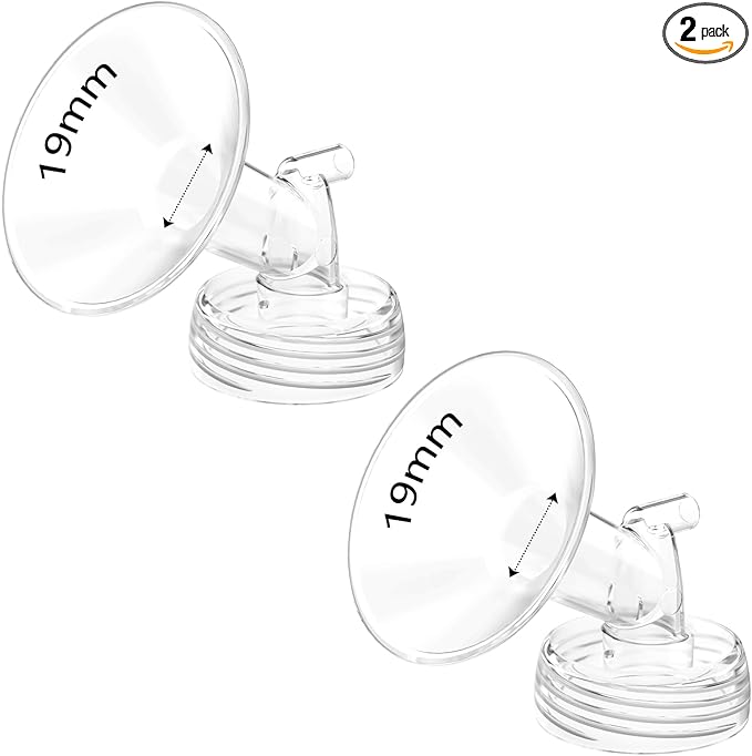 2pcs 19mm Flanges Compatible with Spectra S2 S1 9 Plus Ameda MYA Motif Luna Cimilre Breastpumps, Replacement to Spectra Pump Parts Spectra Flange, for Spectra Pump Parts and Spectra Shield