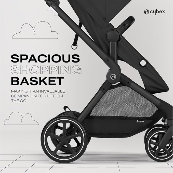 Cybex EOS 5-in-1 Travel System Stroller + Lightweight Aton G Infant Car Seat, Seashell Beige