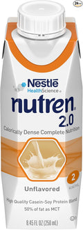 Nutren (2.0 kcal/mL) Calorically-Dense Tube Feeding Formula, Unflavored, 8.45 Fl Oz or 250 mL (Pack of 24)