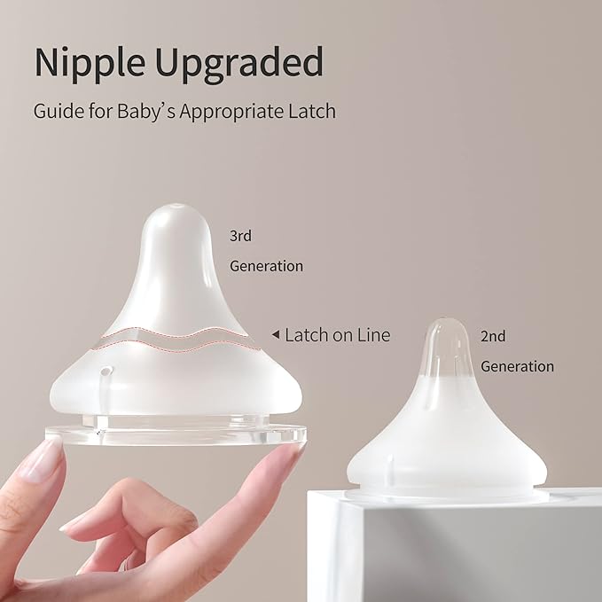 Pigeon PP Nursing Bottle Wide Neck, Anti-Colic, Streamlined Body, Natural Feel, Easy to Clean, 5.4 Oz (Pack of 4), Includes 4pcs SS Nipples (0m+)