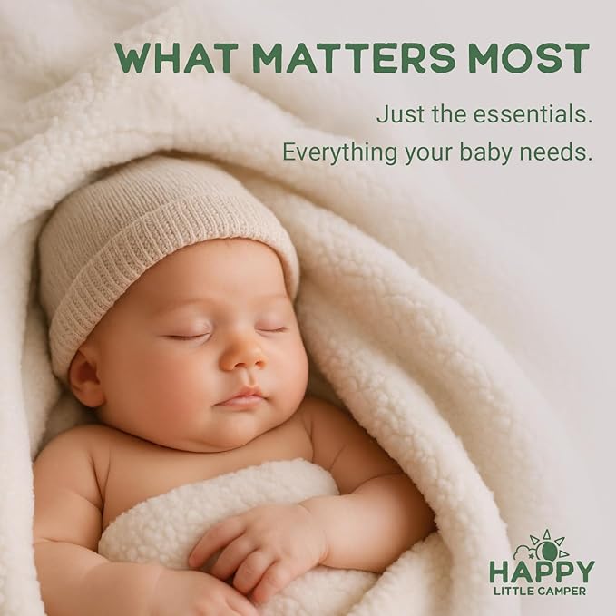 Happy Little Camper Super Saver Diapers, Size 3, 100 Count | Budget-Friendly Disposable Baby Diapers for Sensitive Skin | Hypoallergenic, Fragrance-Free, Ultra Absorbent