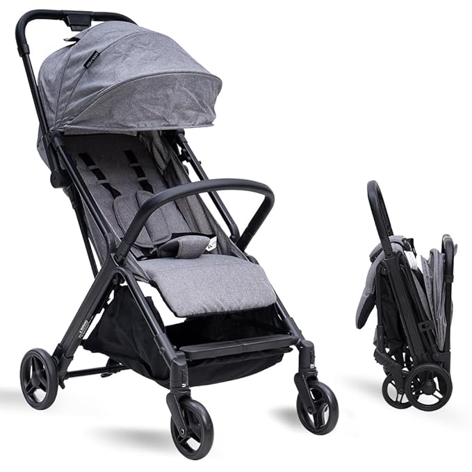 COOL KIDS Baby Stroller， Umbrella Stroller with Automatic Fold,Baby Strollers with Pop Out Sun Canopy,Baby Airplane Travel Essentials(Gray)