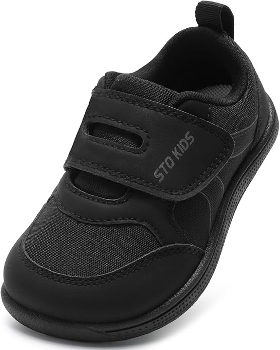 Toddler Wide Toe Box Barefoot Shoes Boys Girls Sneakers Kids Tennis Shoes Preschool Non Slip Lightweight Comfortable First Walking Shoes Running Outdoor Activities