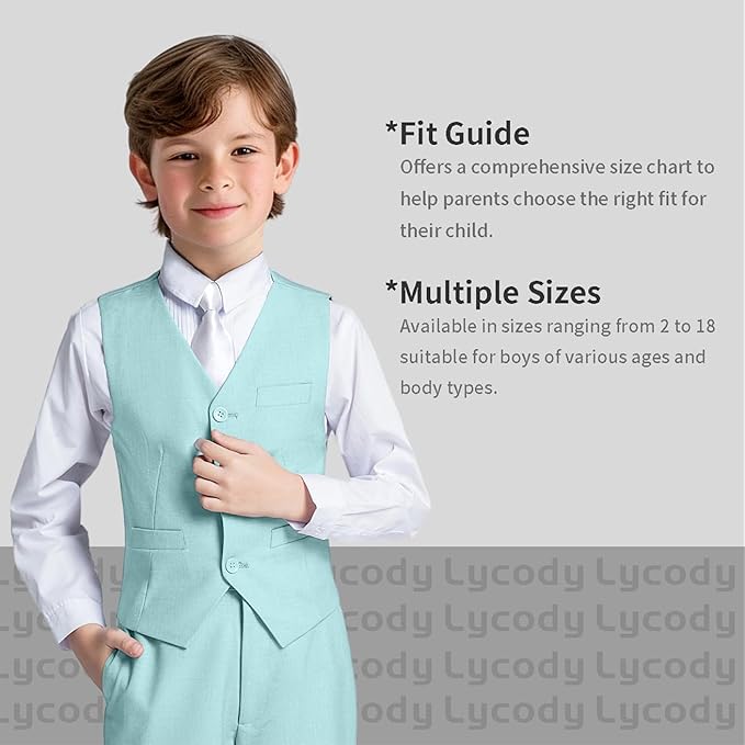 Boys Vest Set Formal Dress Suits Wedding Outfit Dresswear