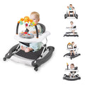 Baby Walker, 5-in-1 Baby Walkers for Boys and Girls 6-12 Months with Bouncer, Removable Footrest, Feeding Tray & Music, Foldable & Adjustable Activity Walker for 6-18 Months Toddler Infant