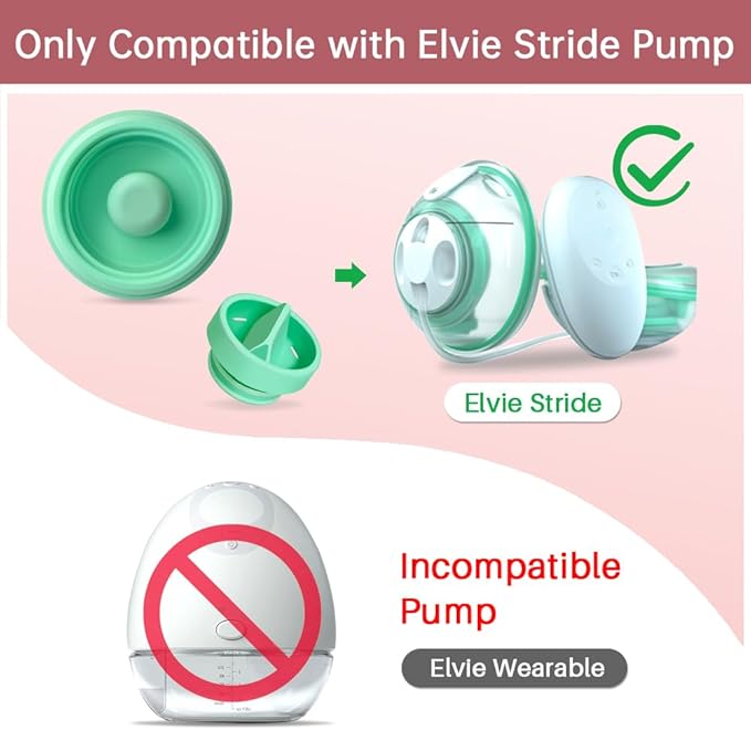 TB Tbuymax 4pc Pump Seals Compatible with Elvie Stride Diaphragm, Replacement Food Grade Silicone Breast Pump Accessories, Compatible with Elvie Stride Membrane Pump Parts