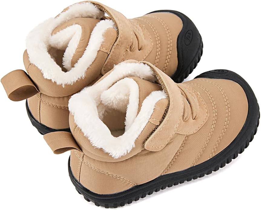 BMCiTYBM Toddler Baby Snow Boots Winter Shoes Boys Girls Cold Weather Baby Faux Fur Shoes