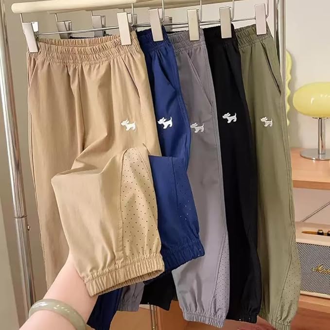 Boys Joggers Pants Youth Quick-Dry Lightweight Athletic Hiking Gym School Pants with Pockets Sweatpants Clothes 3-12Y