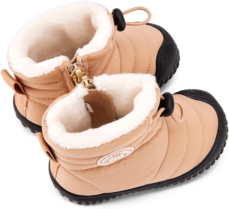 BMCiTYBM Toddler Baby Snow Boots Winter Shoes Boys Girls Cold Weather Baby Faux Fur Shoes