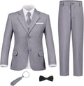 Boys Suit Set Slim Fit Kids Formal Suits Toddler Tuxedo Wedding Prom Classic Suits for Boy Teen Black Blue Dress Outfit