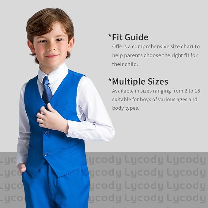 Boys Vest Set Formal Dress Suits Wedding Outfit Dresswear