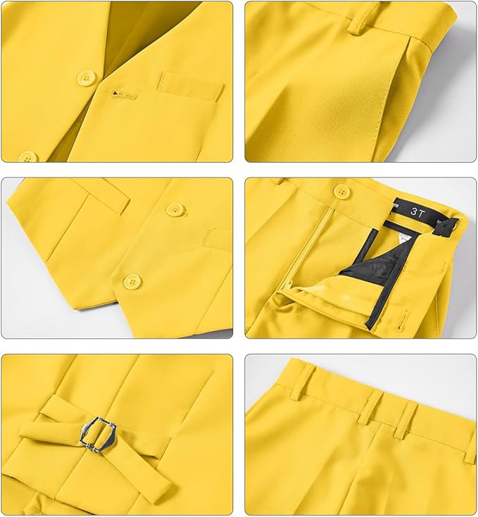 Boys Vest Set Formal Dress Suits Wedding Outfit Dresswear