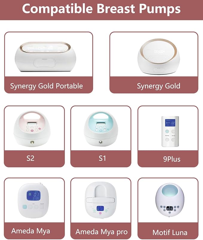 4packs 14mm Full Breast Replacement Pump Parts for Spectra S1 S2 9 Plus Synergy Gold Include 13mm Flange,Valve,Backflow Protector,Tube,Bottle,Caps, Fit for Motif Luna Cimilre Ameda MYA Pump