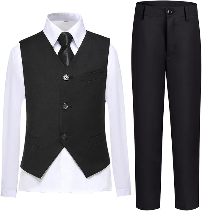 Boys Vest Set Formal Dress Suits Wedding Outfit Dresswear