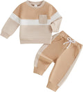 Toddler Baby Boy Fall Outfits Long Sleeve Crew Neck Pullover Sweatshirt + Jogger Pants Set Infant Winter Clothes