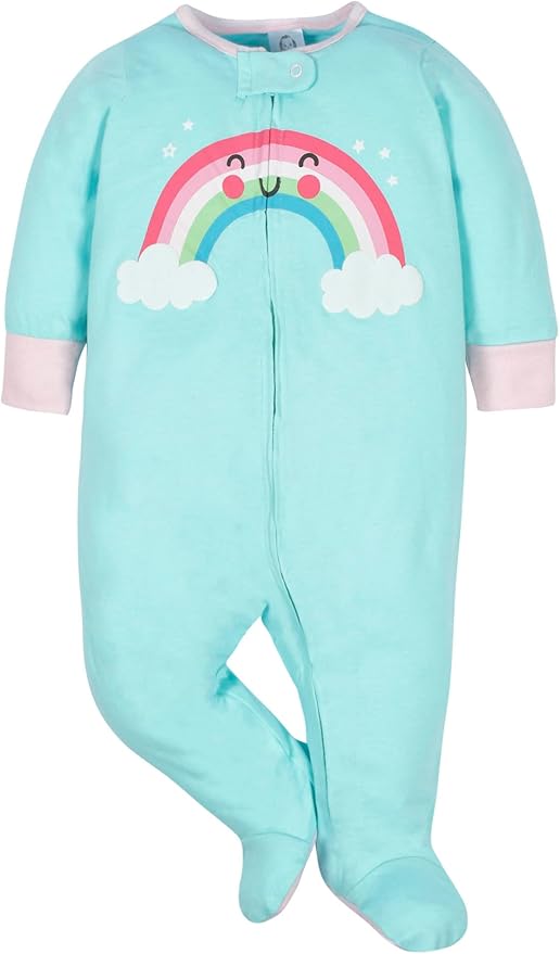 Gerber Baby Girls 4 Pack Sleep 'N Play Footie