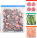 (re) zip Gallon Reusable Bags – BPA-Free, Leak-Proof, 100% Food-Safe PEVA Reusable Gallon Bags for Food Storage, Meal Prep, and Freezer Use, Holds 16 Cups / 128 Fl Oz | 4-Pack (Multi Color)