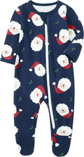 O2 BABY Baby Boys Girls Organic Cotton Zip-Front Sleeper Pajamas, Footed Sleep 'n Play