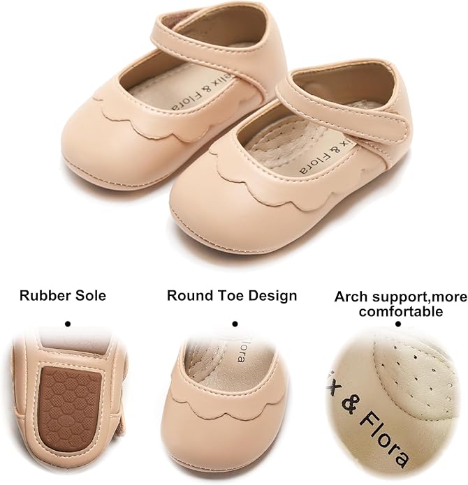 Soft Sole Baby Shoes - Infant Baby Walking Shoes Moccasins Rubber Sole Crib Shoes