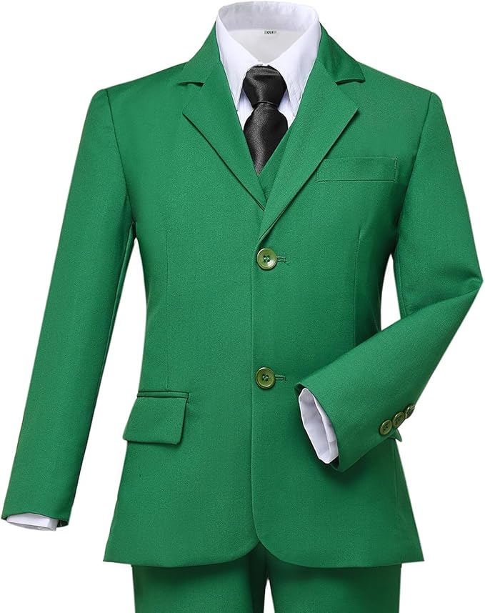 Boys Suit for Kids Tuxedo Suits for Wedding Formal Suit Set Toddler Boy Dress Outfit with Shirt and Tie