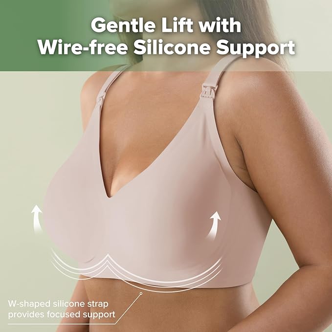 haakaa Nursing Bras for Breastfeeding, Ultra Comfort Jelly Strip“ Supportive Maternity Bras Wireless Pregnancy Bras