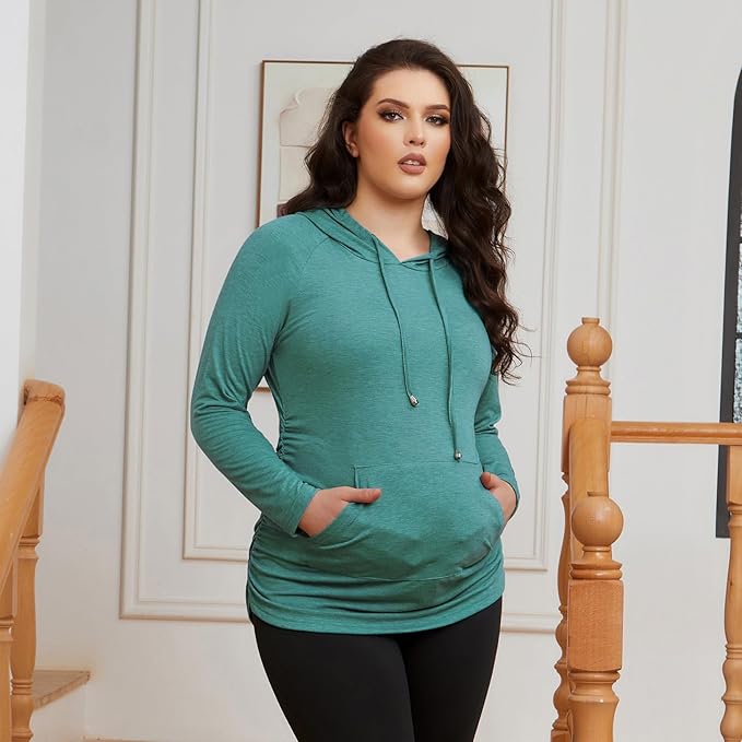 GINKANA Maternity Hoodie Long Sleeves Shirts Casual Maternity Top Pregnancy Sweatshirt Casual Clothes
