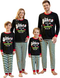 Awoscut Christmas Family Matching Pajamas Christmas Pjs Holiday Nightwear Sleepwear Sets Long Sleeve Pjs