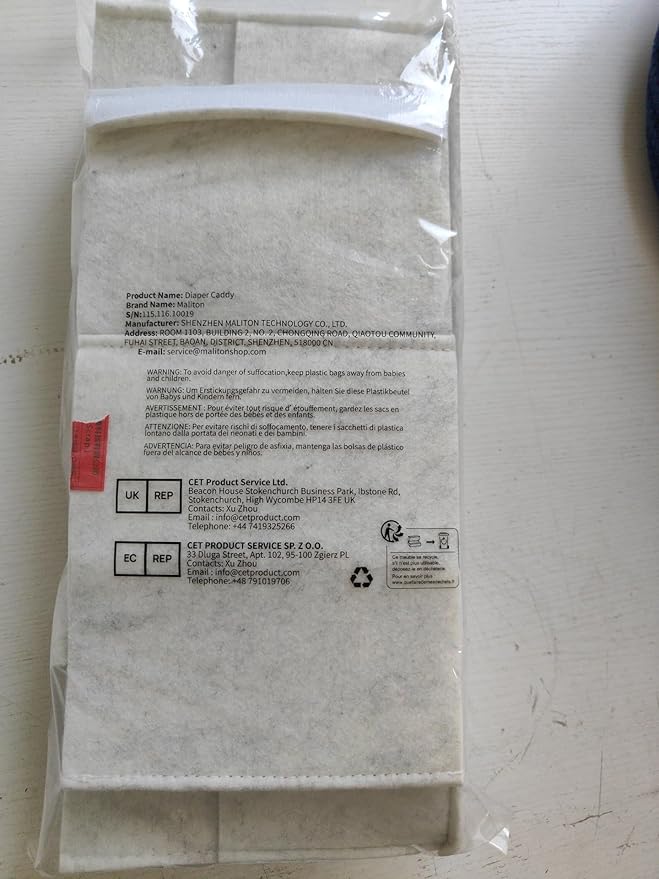 Maliton Baby Diaper Caddy, Nursery Storage Bin & Car Organizer with Handle, Large Felt Bag for Newborn essentials Boy or Girl, Changing Table Organizer for Baby Stuff, 15" x 9" x 7" Baby Shower Basket