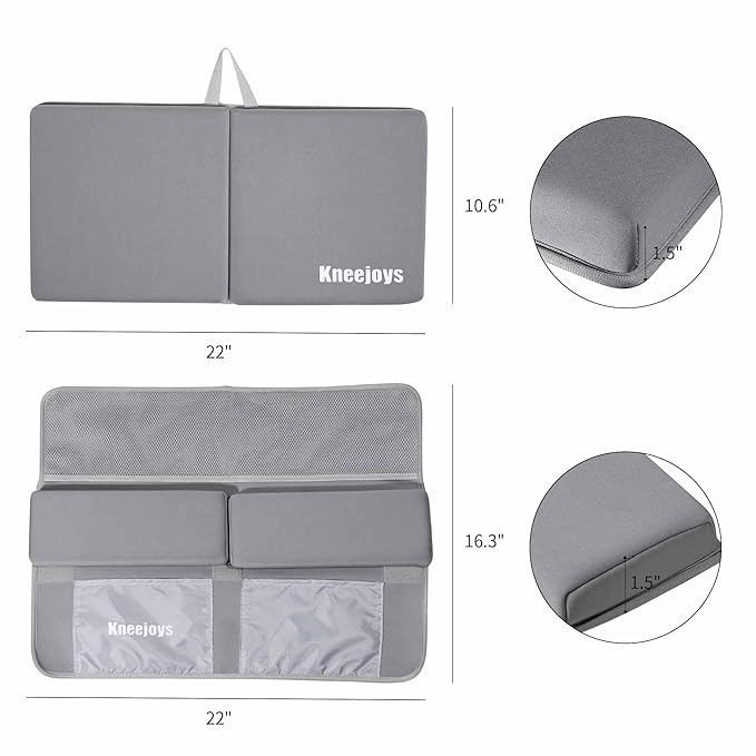 Bath Kneeler and Elbow Rest Pad Bath Kneeler Baby Bath Mat Kneeling Pad Bath Toy Organizer for Tub Kneeling Pad for Bathing Baby Memory Foam
