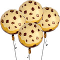 Chocolate Chip Cookie Balloons– Milk and Cookies Party Decorations for 1st Birthday, Cookie Themed Birthday Party Supplies 4 Pack